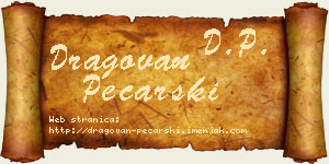 Dragovan Pecarski vizit kartica